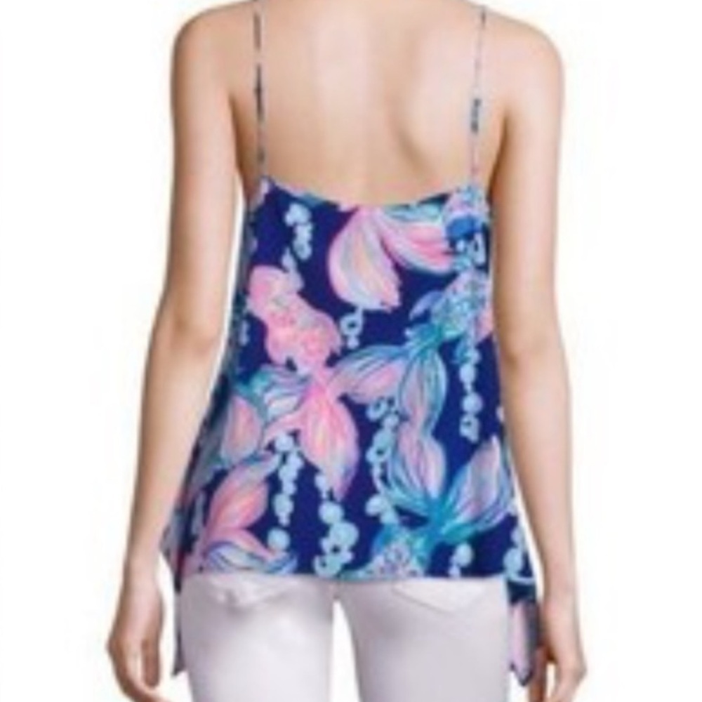 Lilly Pulitzer Blue and Pink Silk Top - Picture 13 of 13